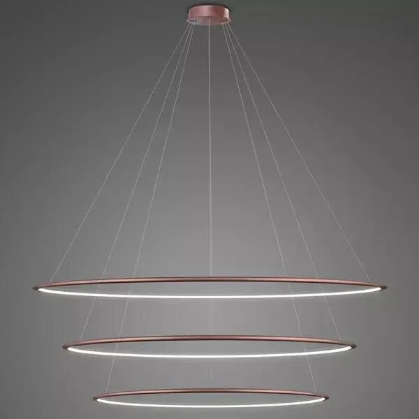 Lampa wisząca Ledowe Okręgi No.3 150cm 3k Różowe Złoto