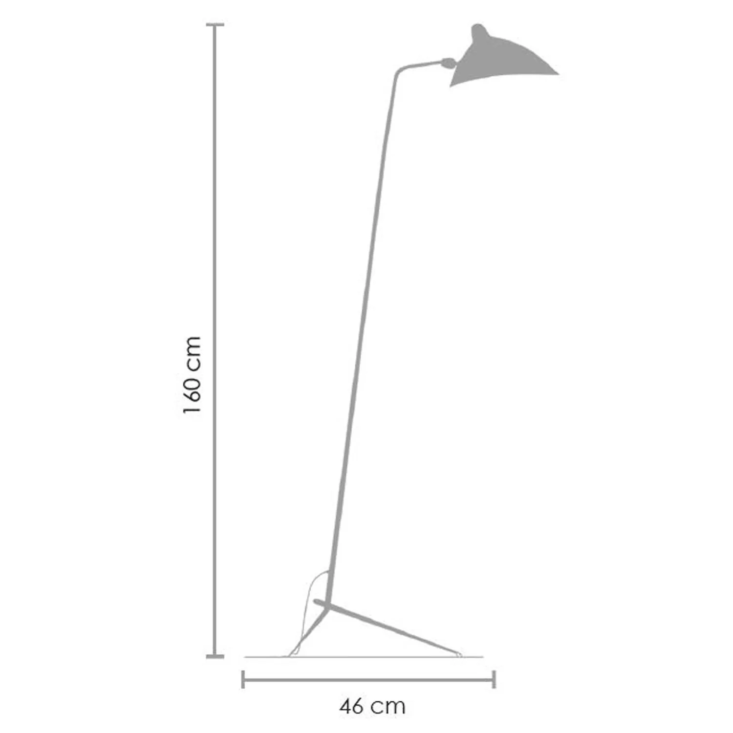 Lampa podłogowa CRANE-F1 czarna 160 cm - obrazek 13