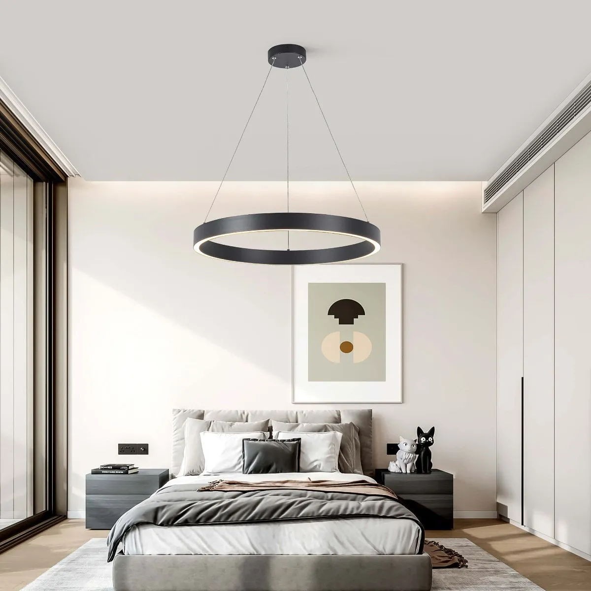 Lampa wisząca Midway Triangle czarna mała LED 3000K - obrazek 4