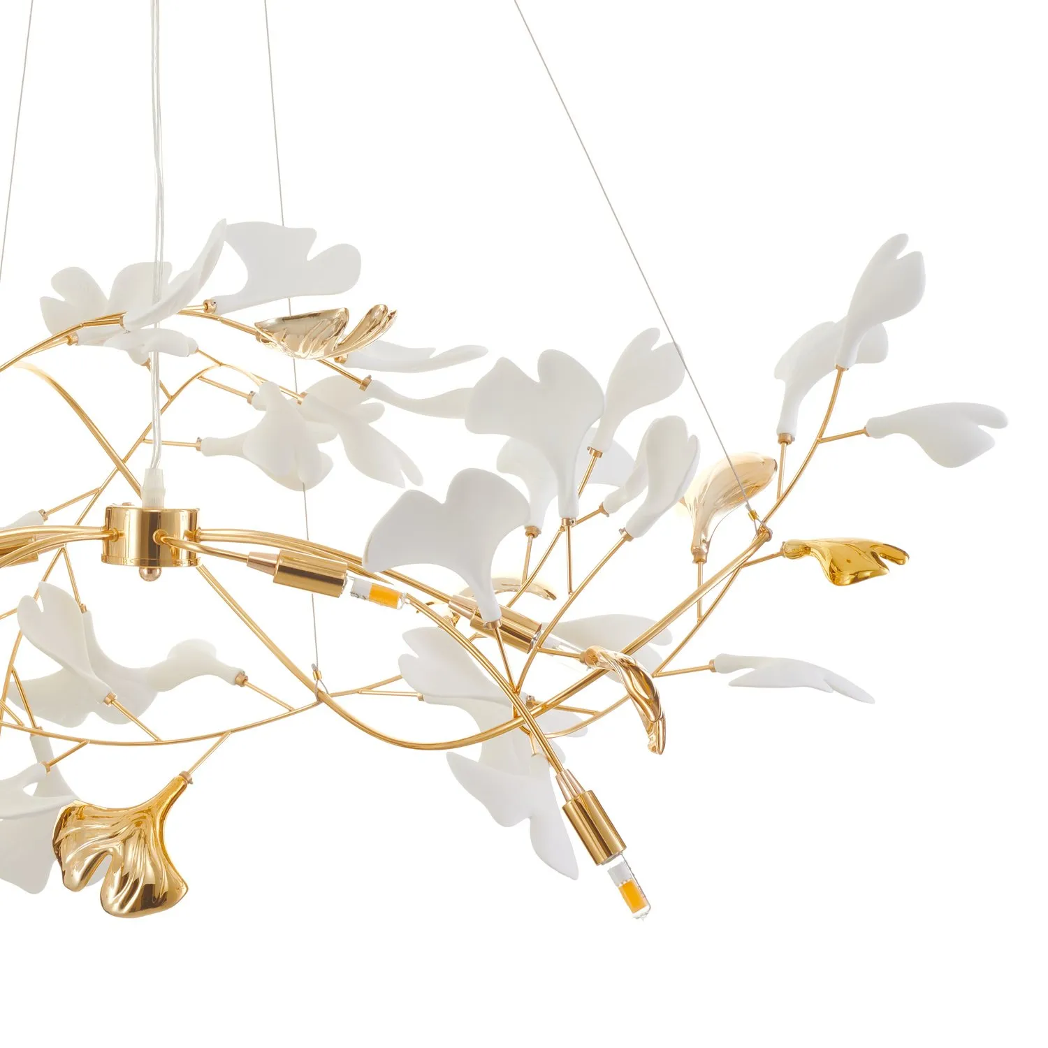 Lampa wisząca BOTANIKA GOLD 100 cm - złota, G9, regulowana, designerska - obrazek 9