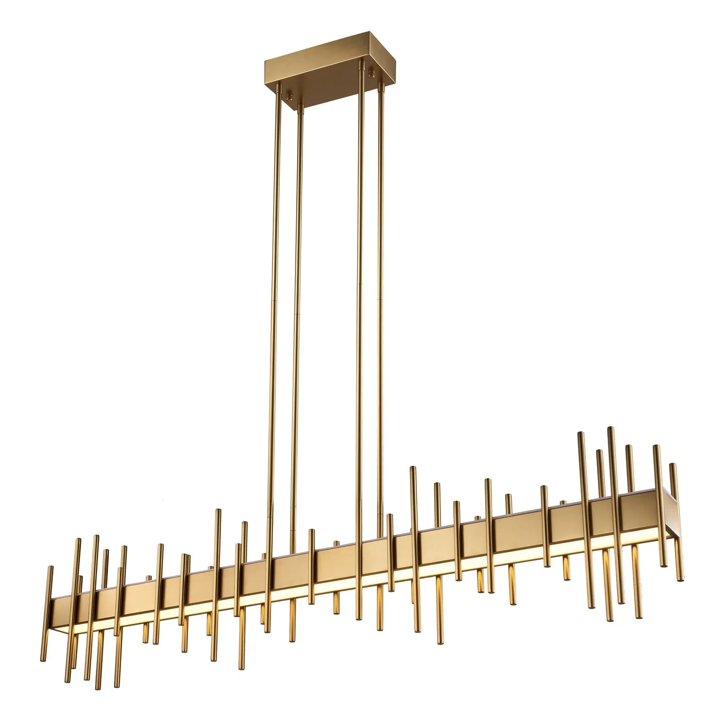 Lampa wisząca ARCHITETTO 130 cm - LED, złota dekoracyjna listwa - obrazek 3