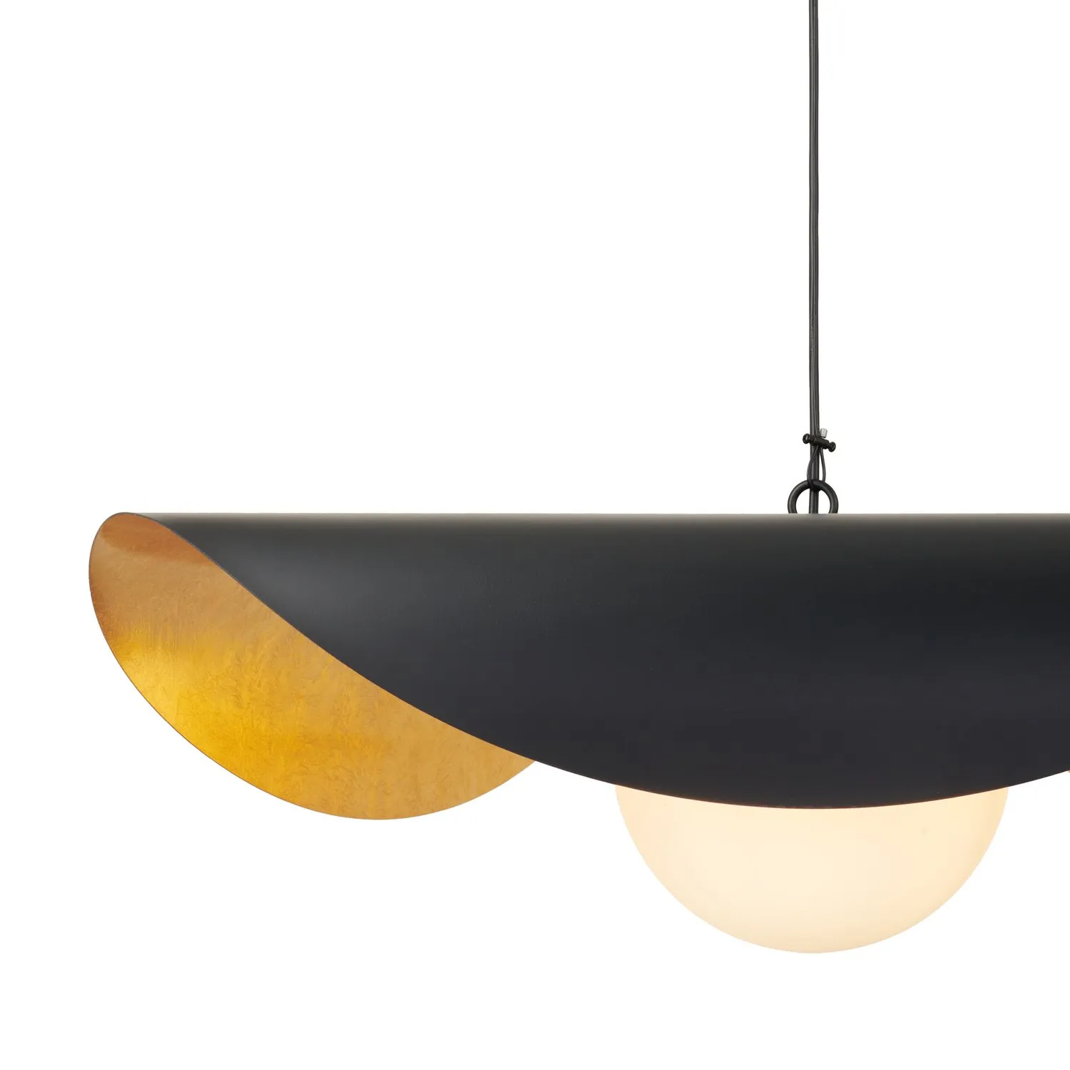 Lampa wisząca ENZO 60 cm - czarno złota - obrazek 10