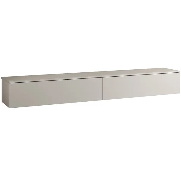 Komoda RTV FIGO 200 cm kaszmir: gładkie fronty, push-to-open, wisząca lub stojąca