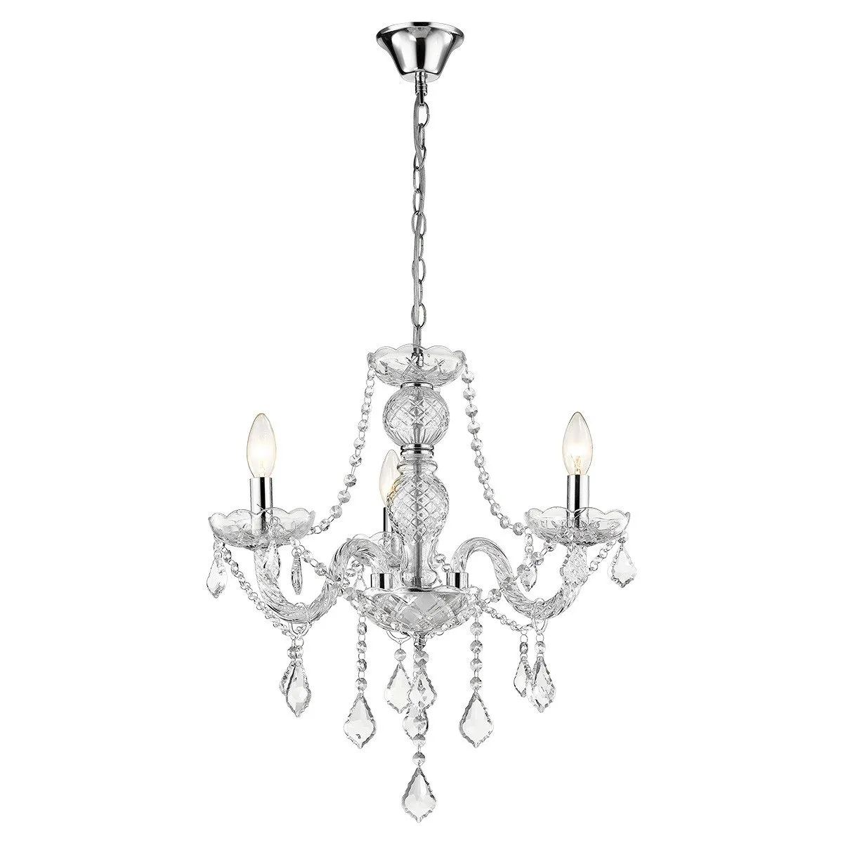 Lampa wisząca Cristallo srebrna 3xE14 - obrazek 2