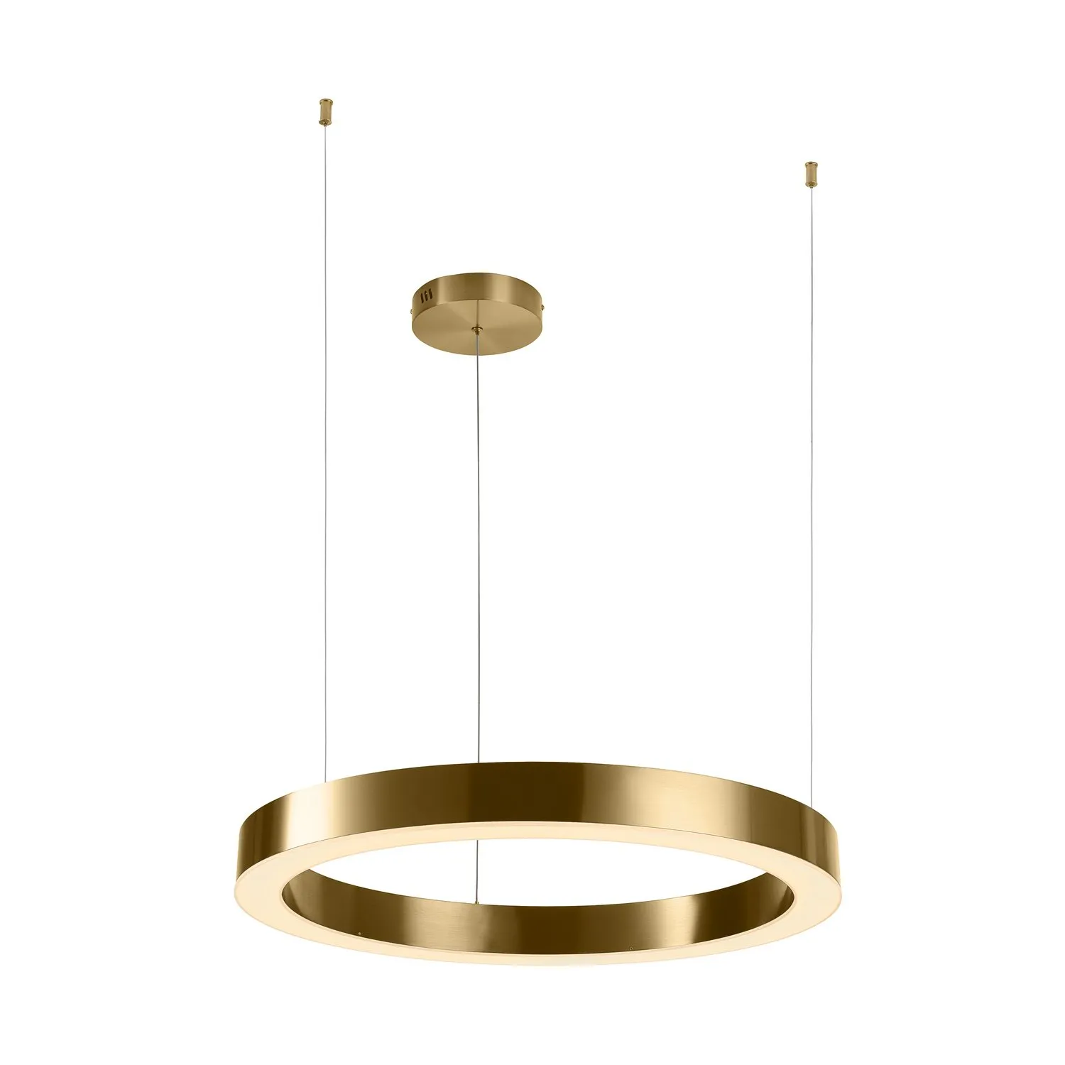 Lampa wisząca CIRCLE 60 cm - LED, ring mosiądz szczotkowany - obrazek 5