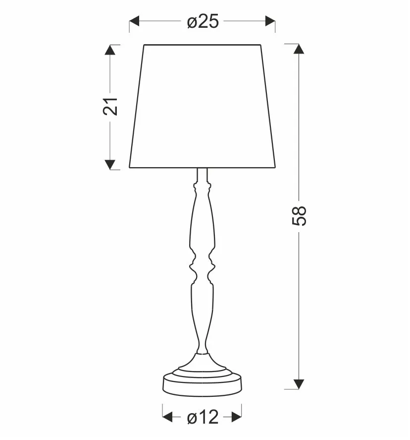 CARDINALE lampa sto³owa h-58 cm ciemny szary 1x40 E27 aba¿ur be¿owy - obrazek 4