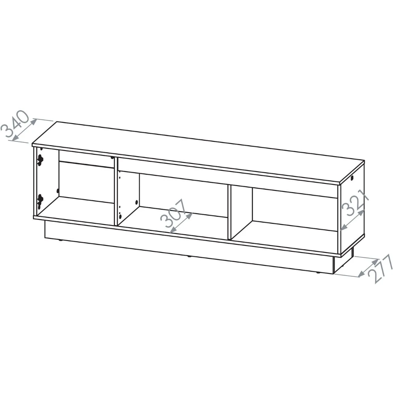 Komoda RTV KATE 06 dąb mavelie / kaszmir - obrazek 9