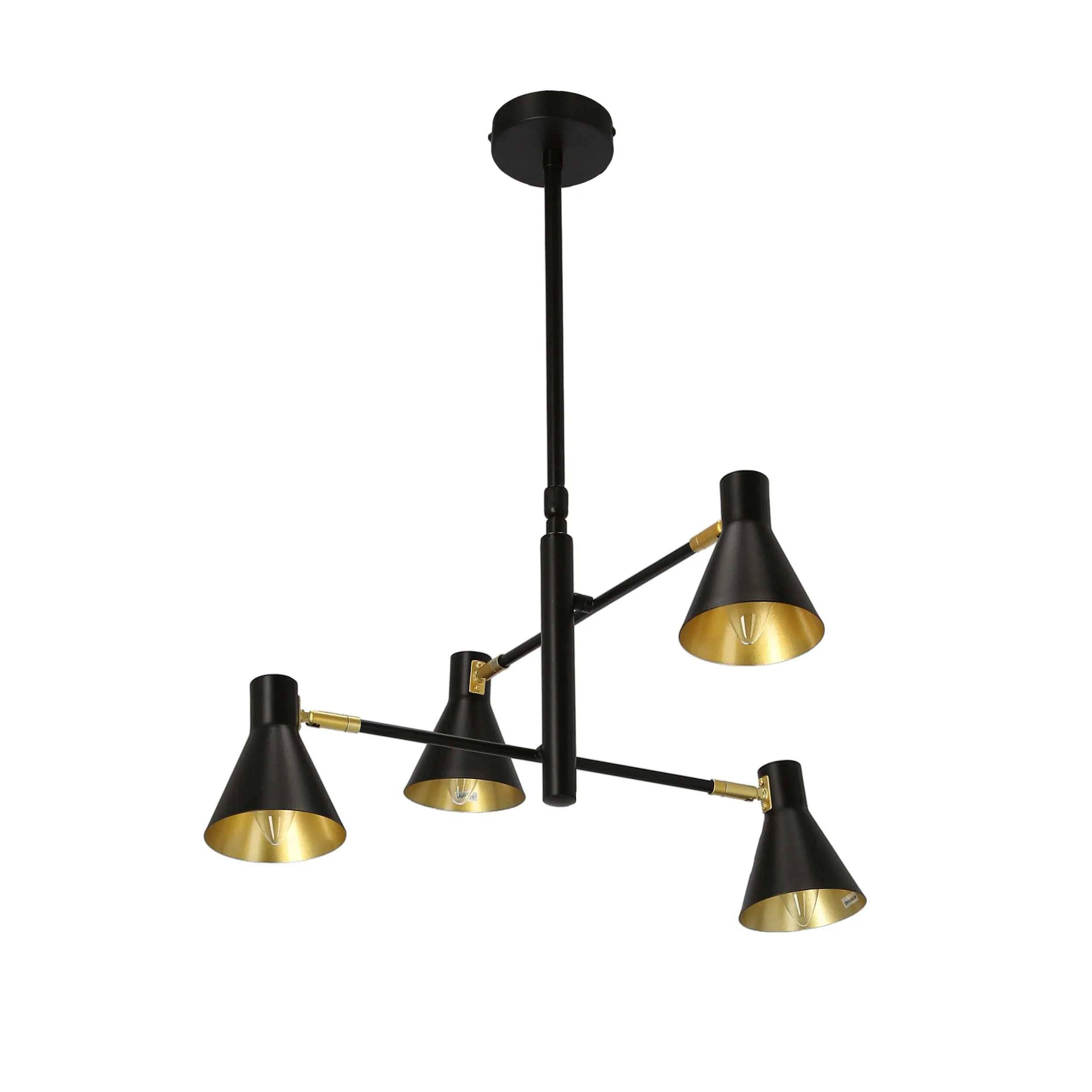 LESS LAMPA WISZĄCA 4X40W E14 CZARNY MATOWY - obrazek 4