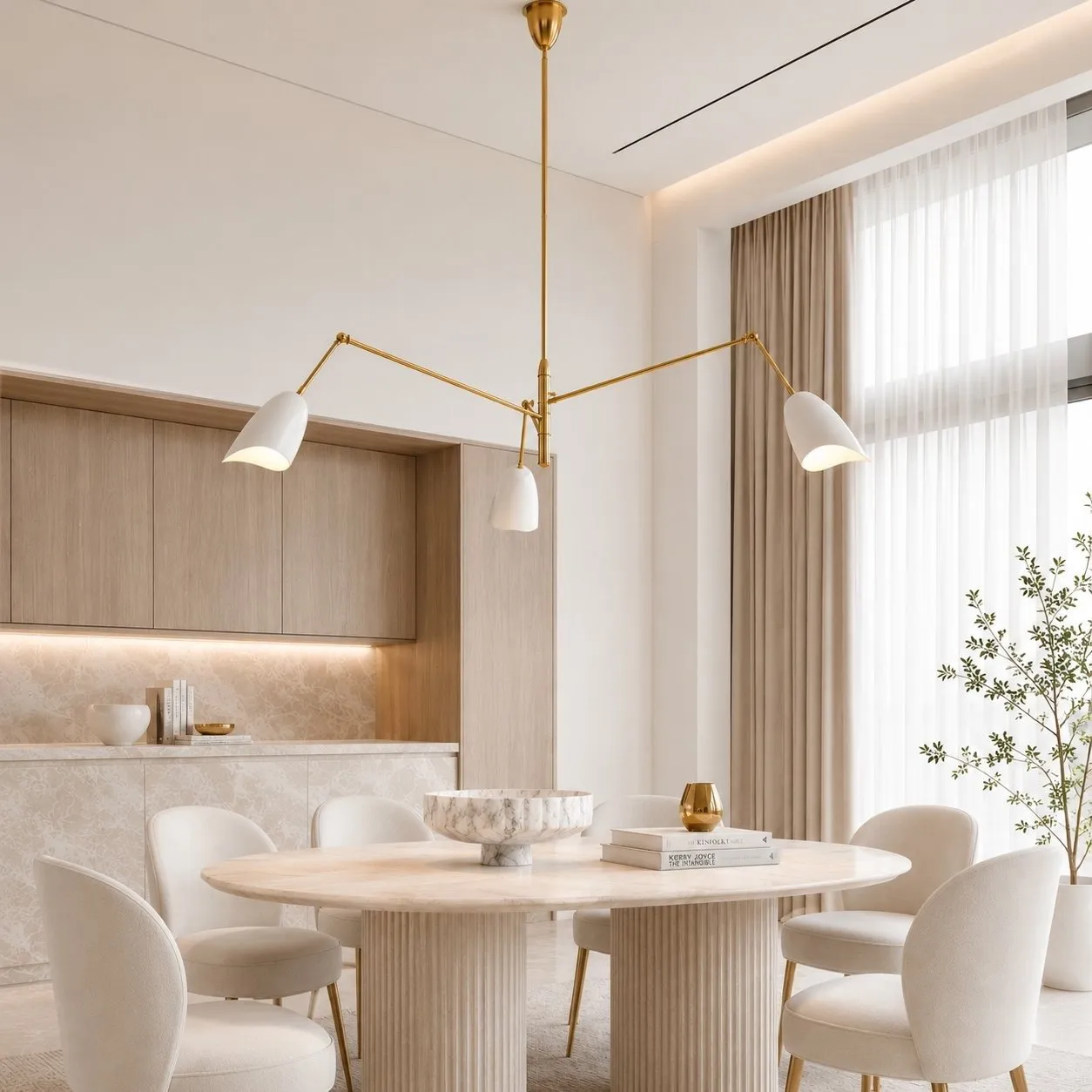 Lampa wisząca RAGNO biała 150 cm - obrazek 2