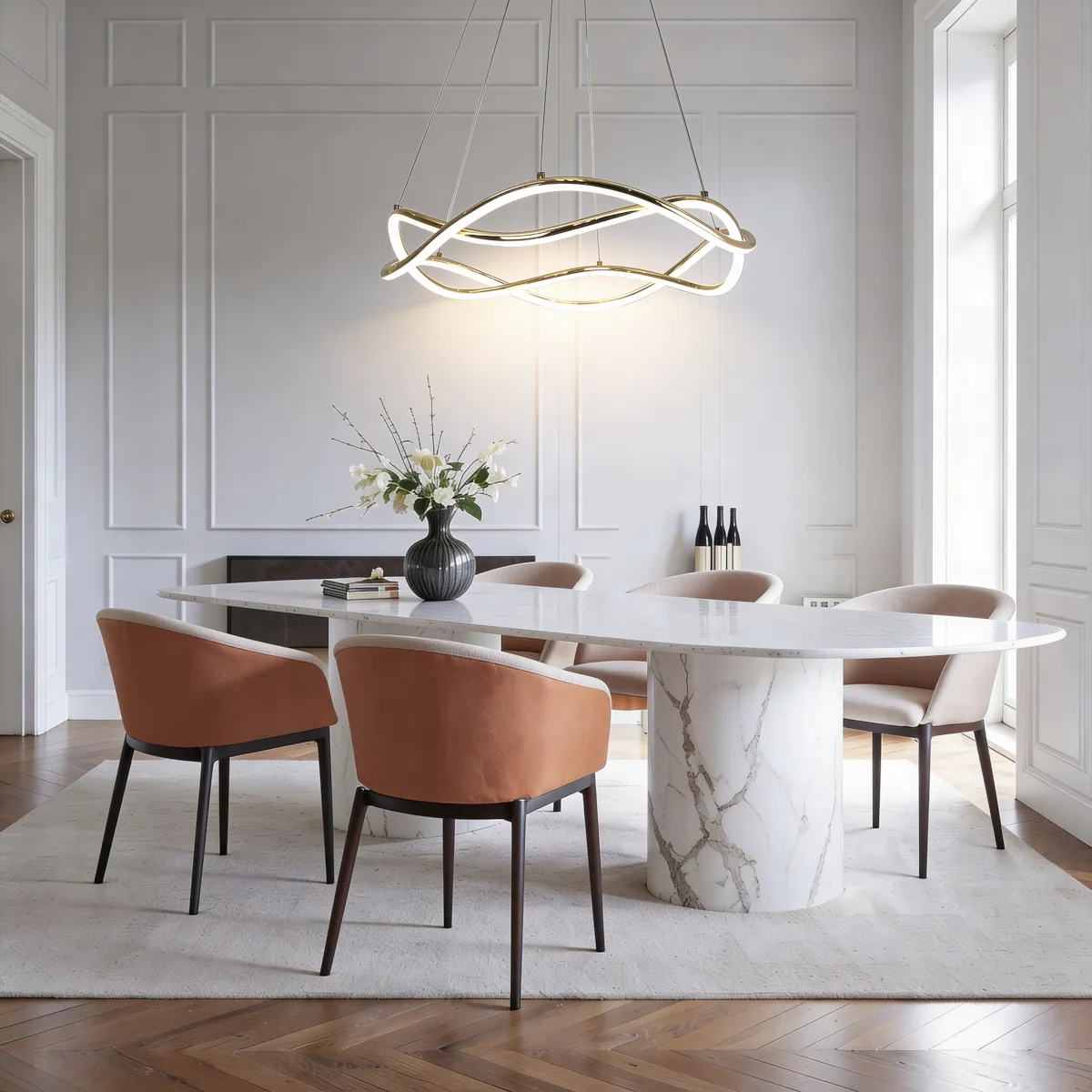 Lampa wisząca Twist złota LED CCT - obrazek 2