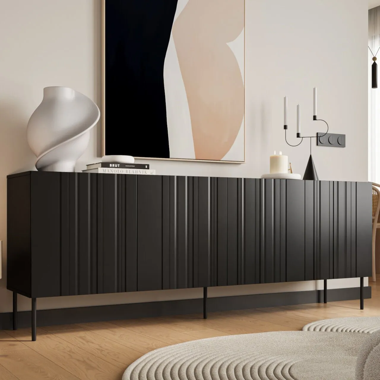 Komoda ISOLA 200 czarny mat - obrazek 4