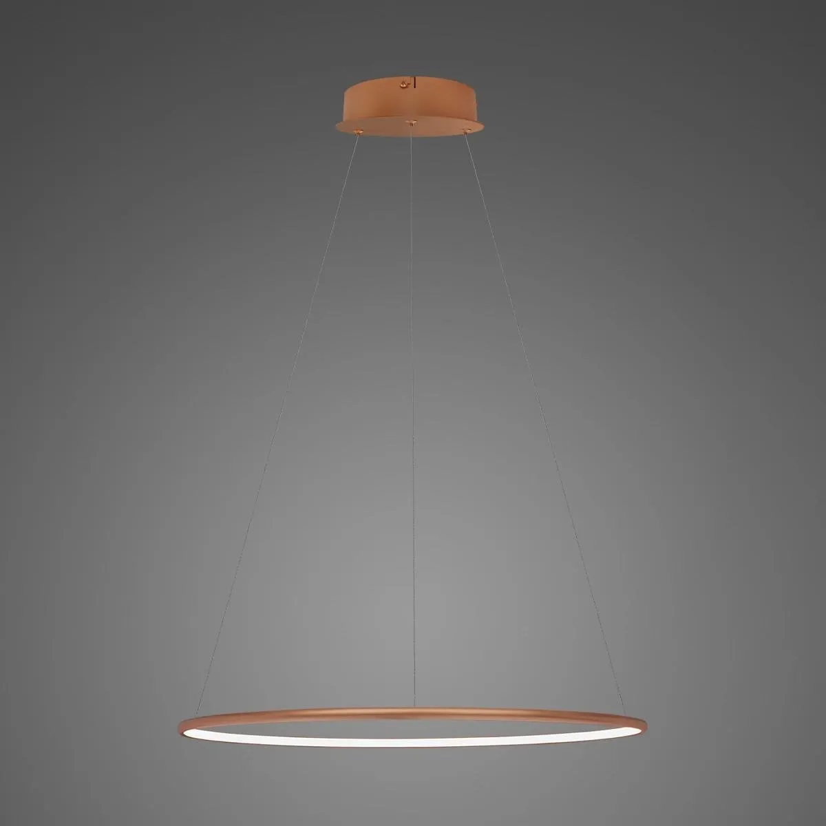 Lampa wisząca Ledowe Okręgi No.1 40cm 3k miedziana Dali