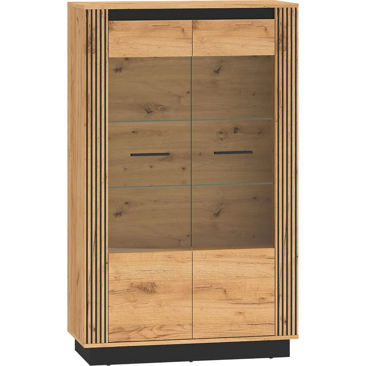 Witryna URSA 05 dąb craft złoty + czarny
