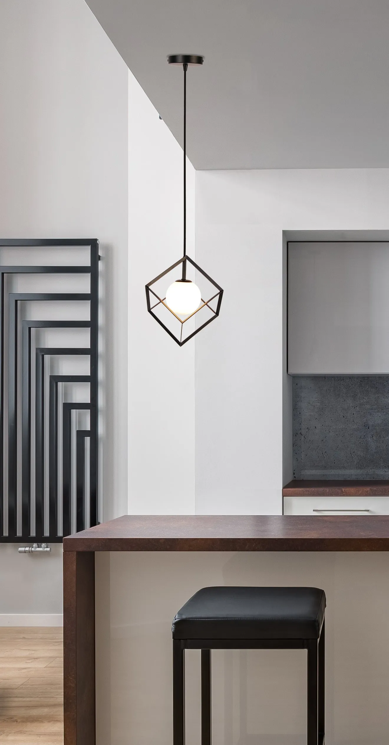 LAMPA WISZĄCA WEERT 1 CZARNY ZŁOTY 115x15x15 - obrazek 3