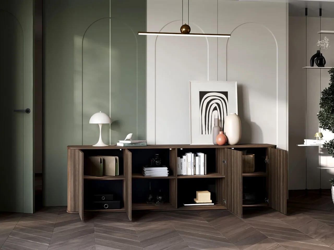 Komoda 4D AZELIO dąb barock - obrazek 5