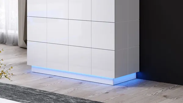 Oświetlenie LED komoda RAJA 4S niebieskie