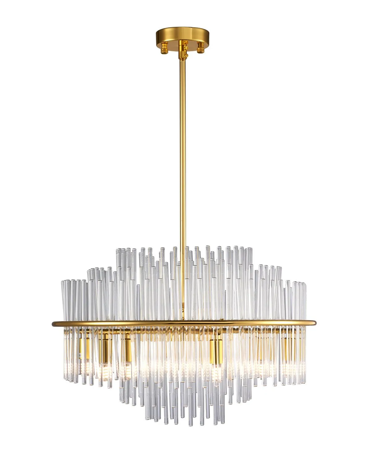 Lampa wisząca LUXORIA 50 cm - złota lampa kryształowa - obrazek 4