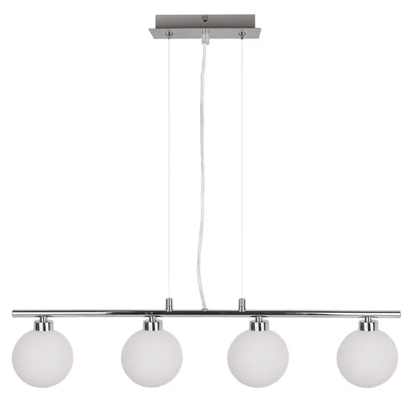 Raisa lampa wisząca chromowy 4x40 g9 klosz biały