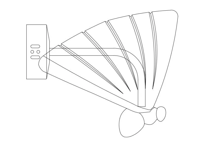 Lampa ścienna BEE LED 18 cm - złoty kinkiet dekoracyjny - obrazek 9