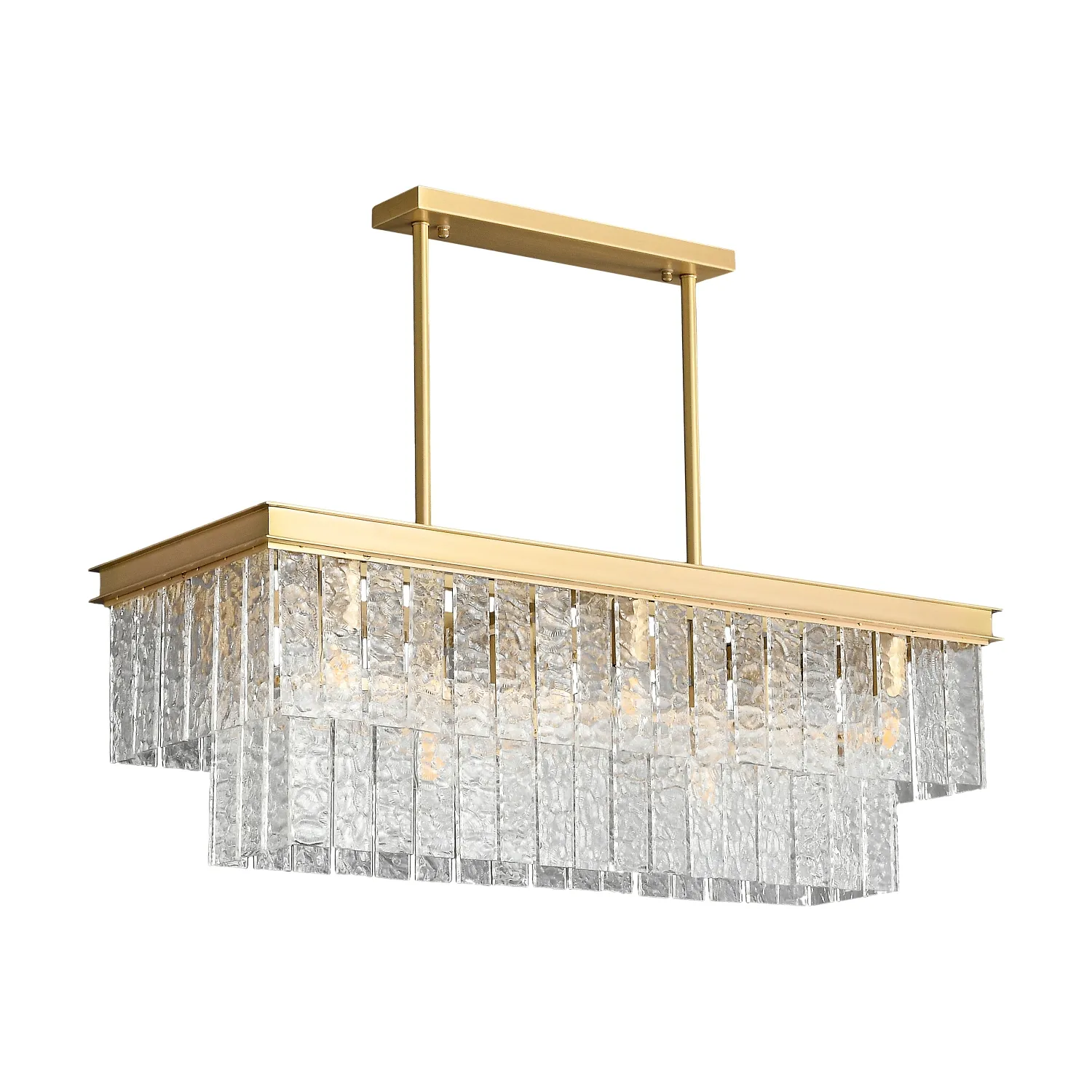 Lampa wisząca ICELAND 100 cm - mosiądz, szkło kryształowe