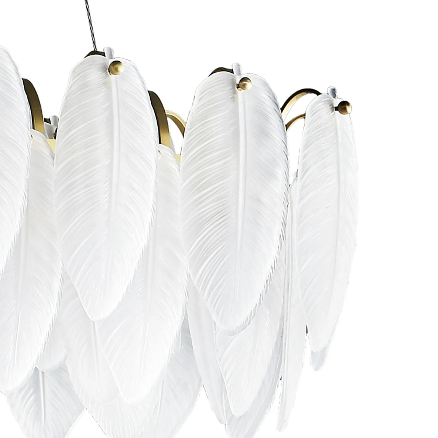Lampa wisząca PIUMA LONG 100 cm – biała, oprawa sufitowa - obrazek 7