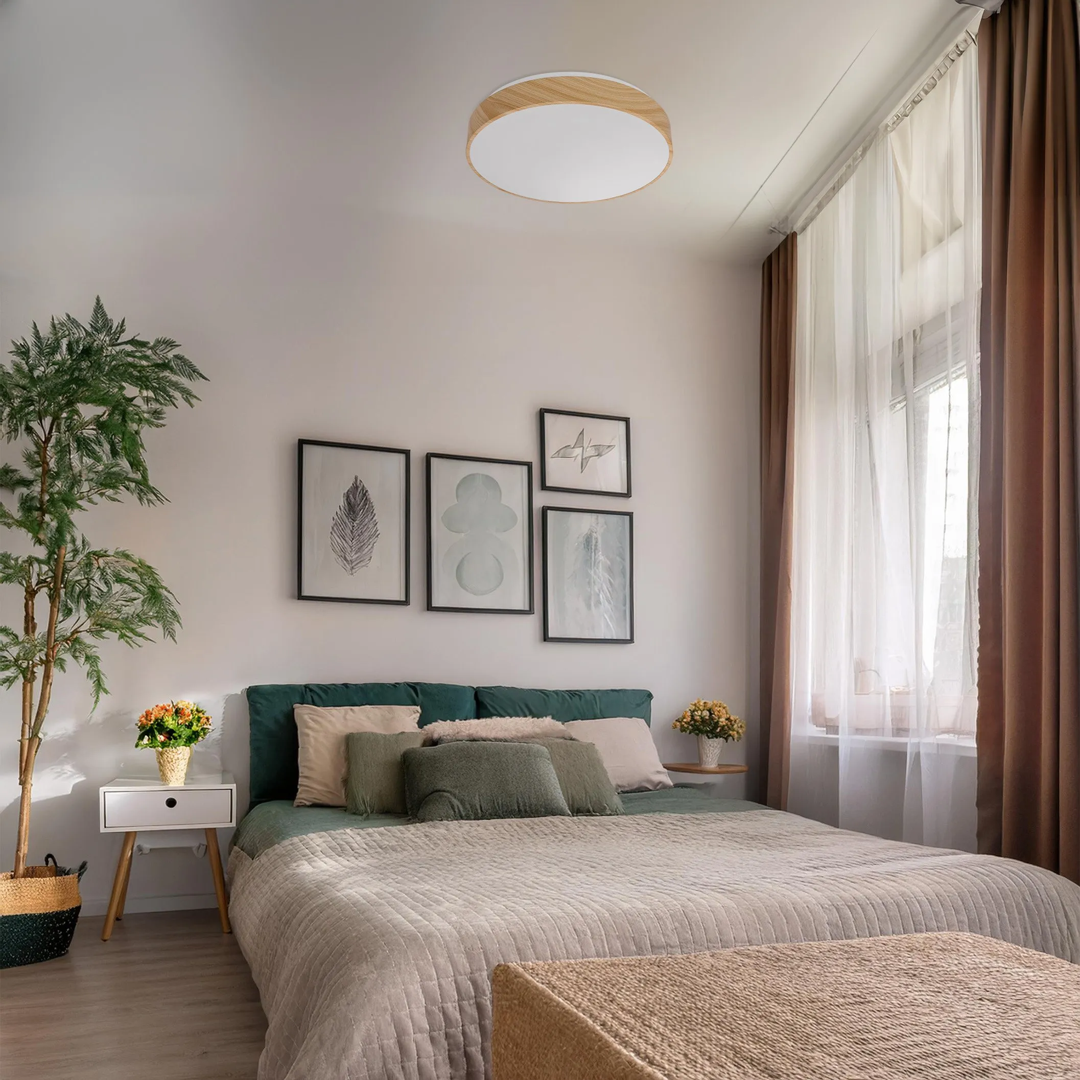 FIGARO lampa sufitowa plafon drew. 24W LED 3000/4500/6000K 38cm kl. biały, pilot - obrazek 3