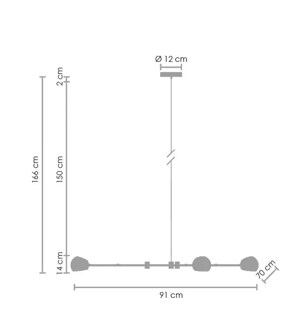 Lampa wisząca ASTRONOMY-3, 175 cm - biała - obrazek 8