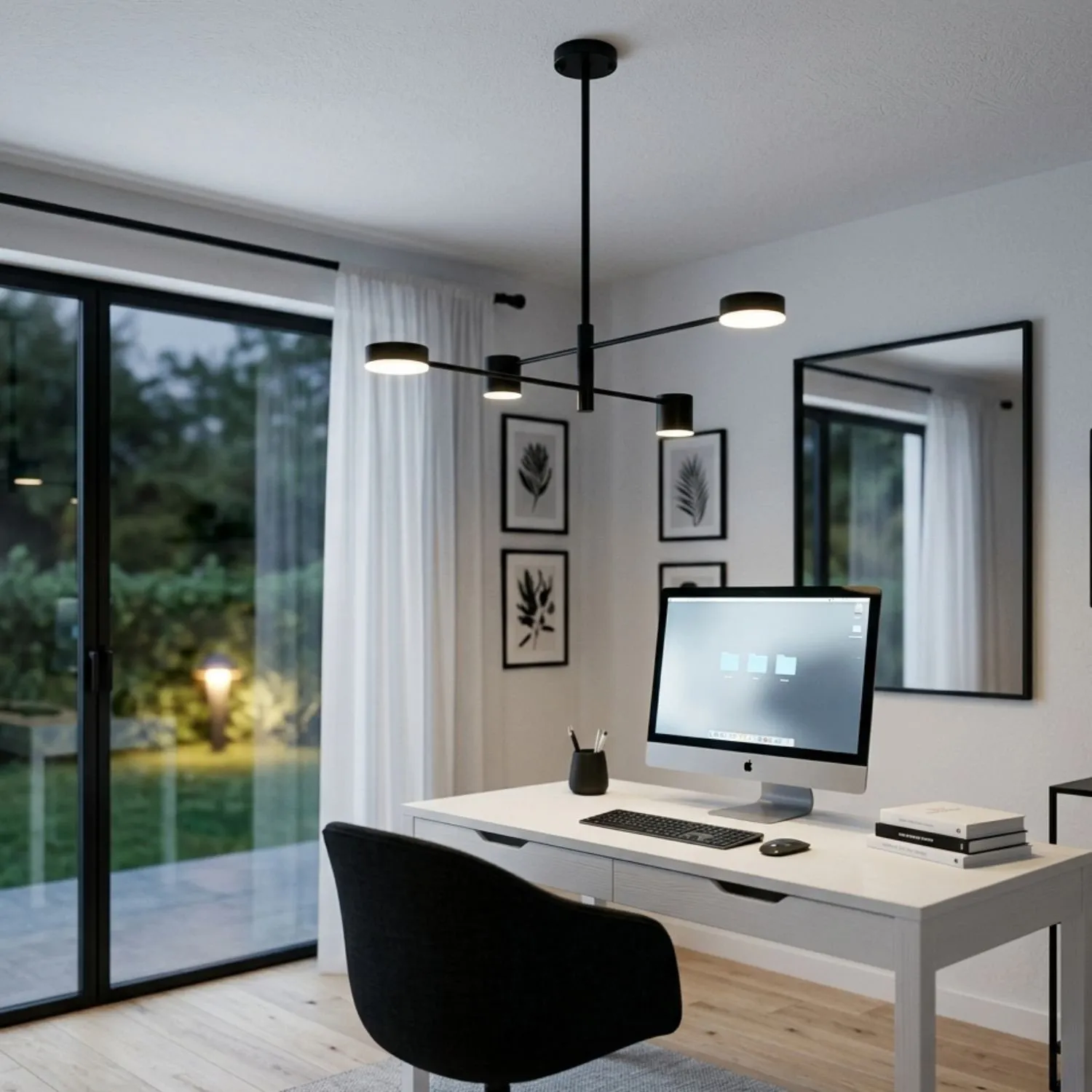 Lampa wisząca CLEX - 4P LED czarna 100 cm - obrazek 2