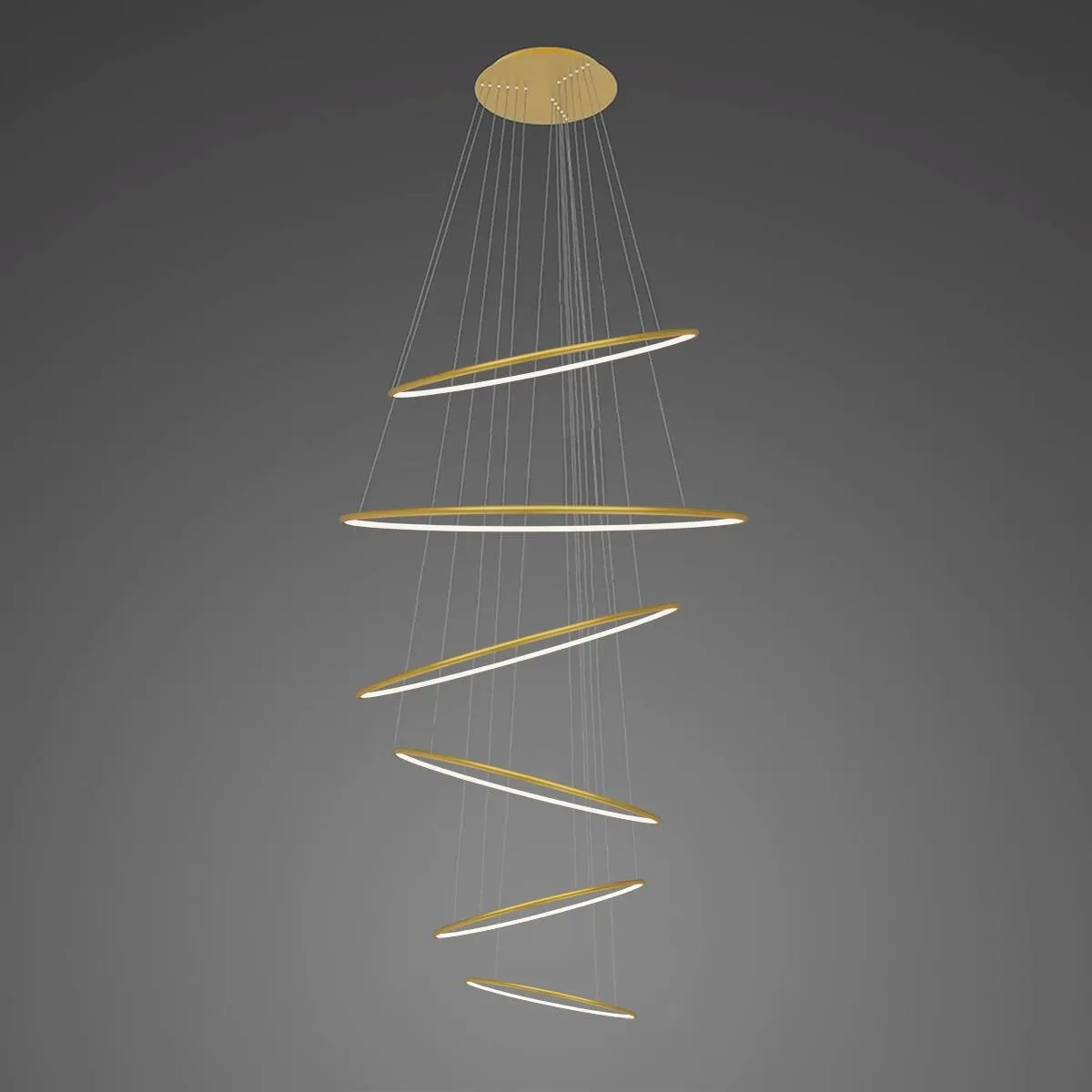 Lampa wisząca Ledowe okręgi No.6 złota 2700k ściemnialna Altavola Design