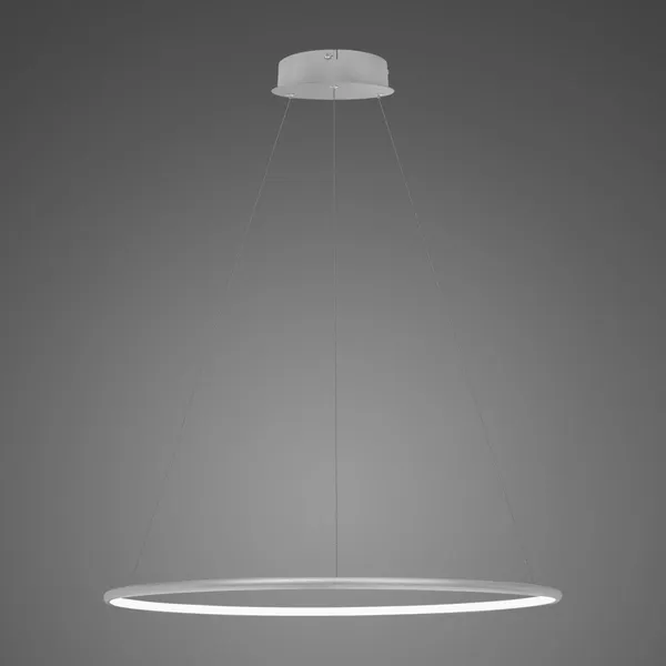 Lampa wisząca Ledowe Okręgi No.1 60 srebrna 4k