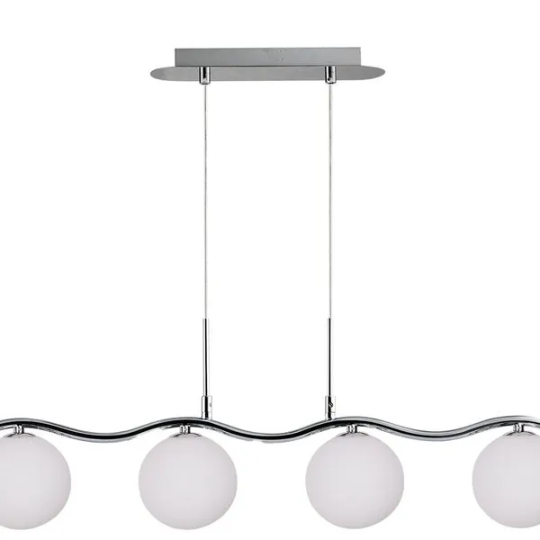 Ramon lampa wisząca chromowy 4x40w g9 klosz biały