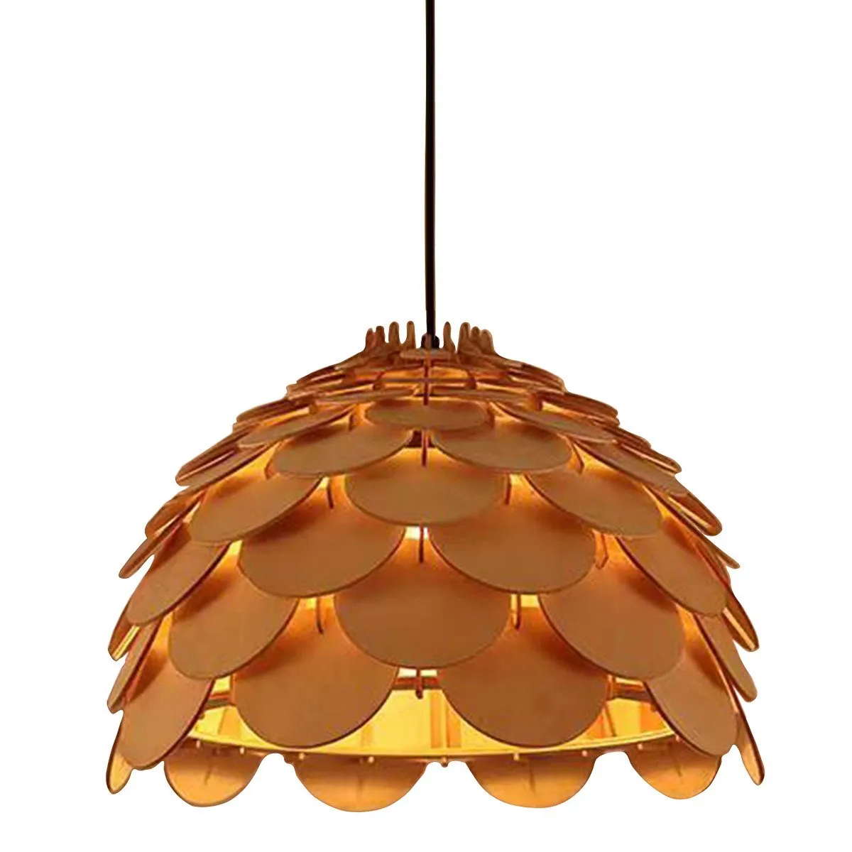 Lampa wiszaca Burgo mała drewniana 1xE27 - obrazek 9
