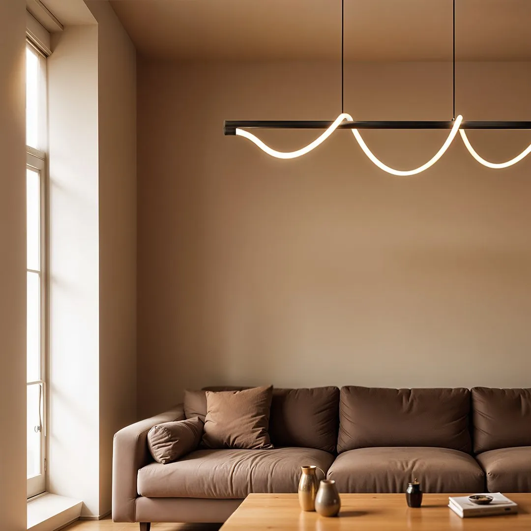 Lampa wisząca Serpente DDXZ004 55W czarna - wężyk gładki - obrazek 3