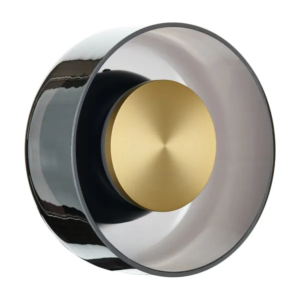 Lampa ścienna DONUT 18 cm - LED, szkło, szaro-złota