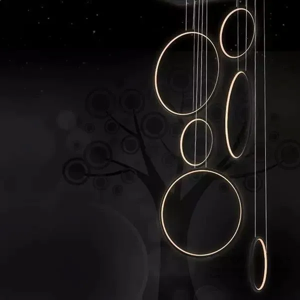 Lampa wisząca Ledowe Okręgi No.8 czarny 90cm 3k - obrazek 9