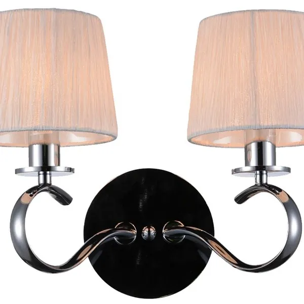 CLARA LAMPA KINKIET 2X40W E14 CHROM / BIAŁY