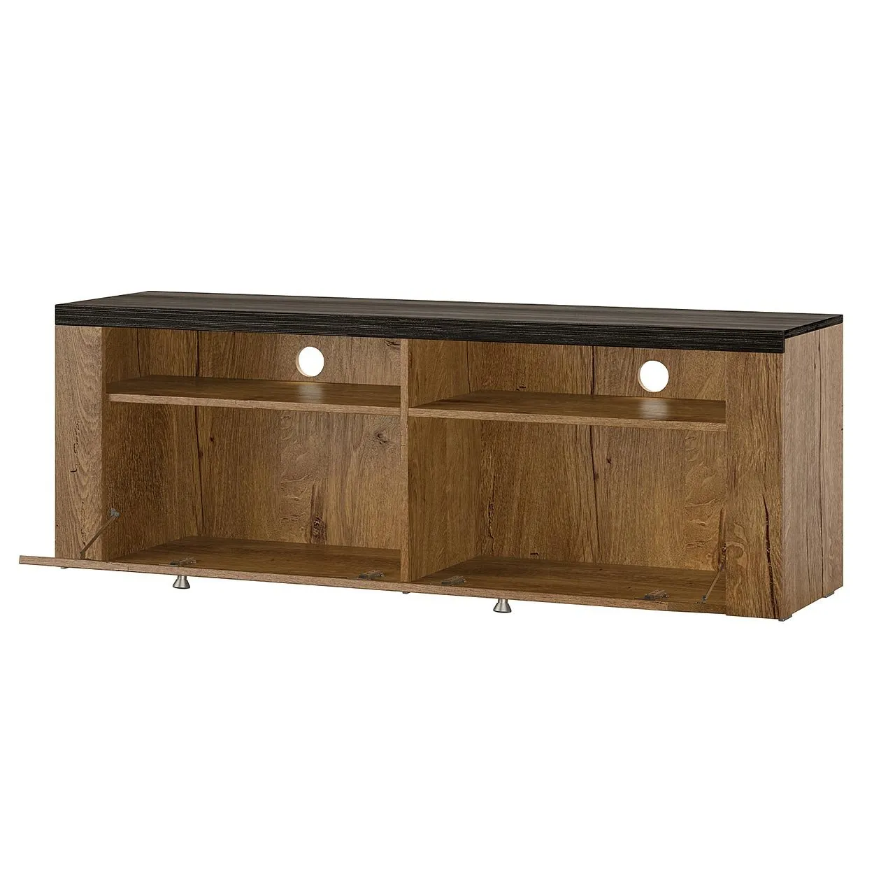 Komoda RTV LORAN LO41 satin nussbaum / touchwood - obrazek 2
