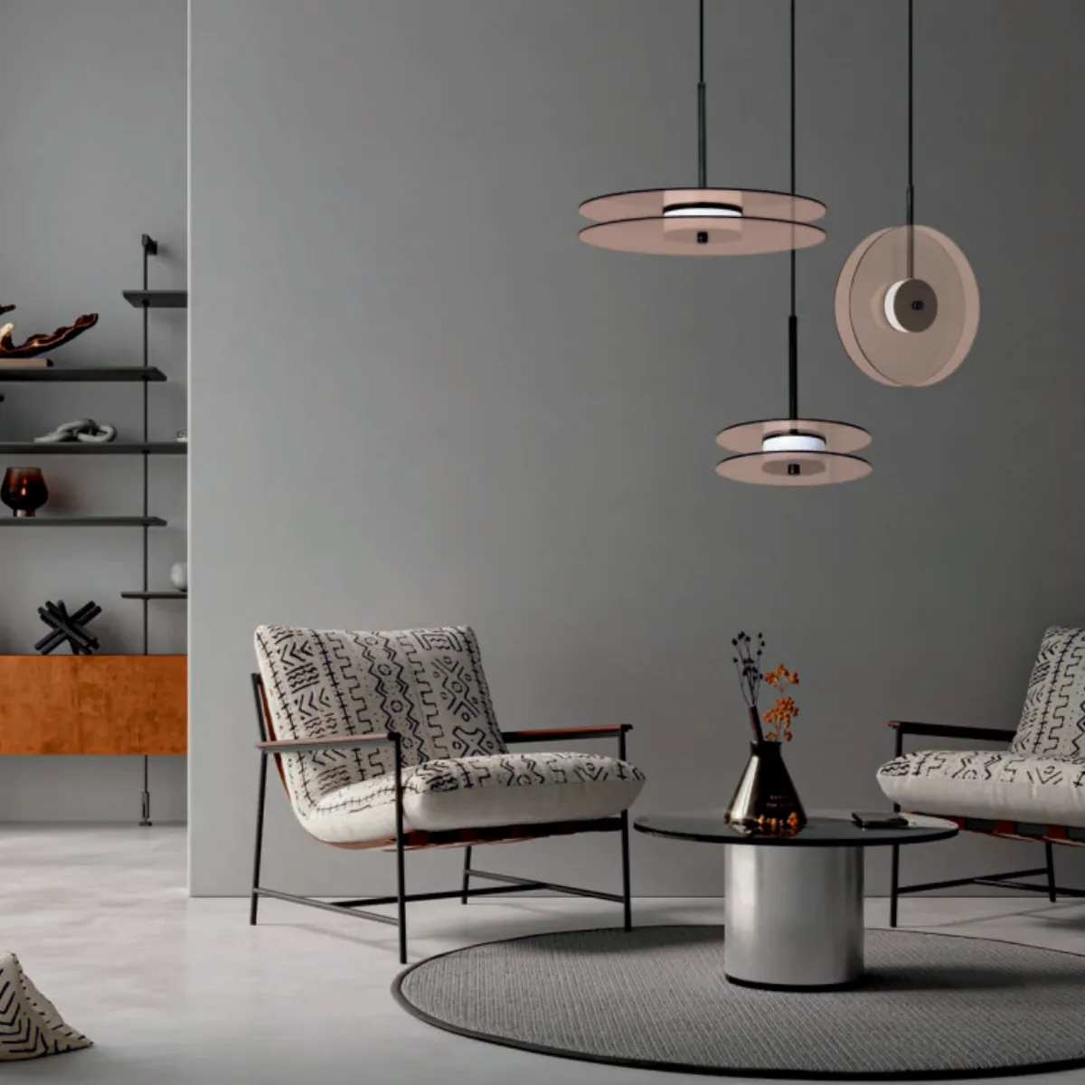 Wisząca lampa pionowa Casy dymna LED CCT - obrazek 2