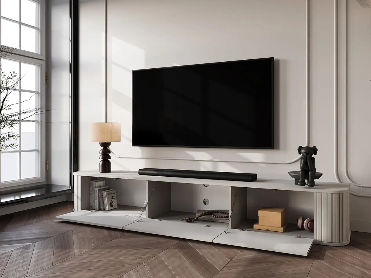 Komoda RTV 220 3K ZENO kaszmir - obrazek 3
