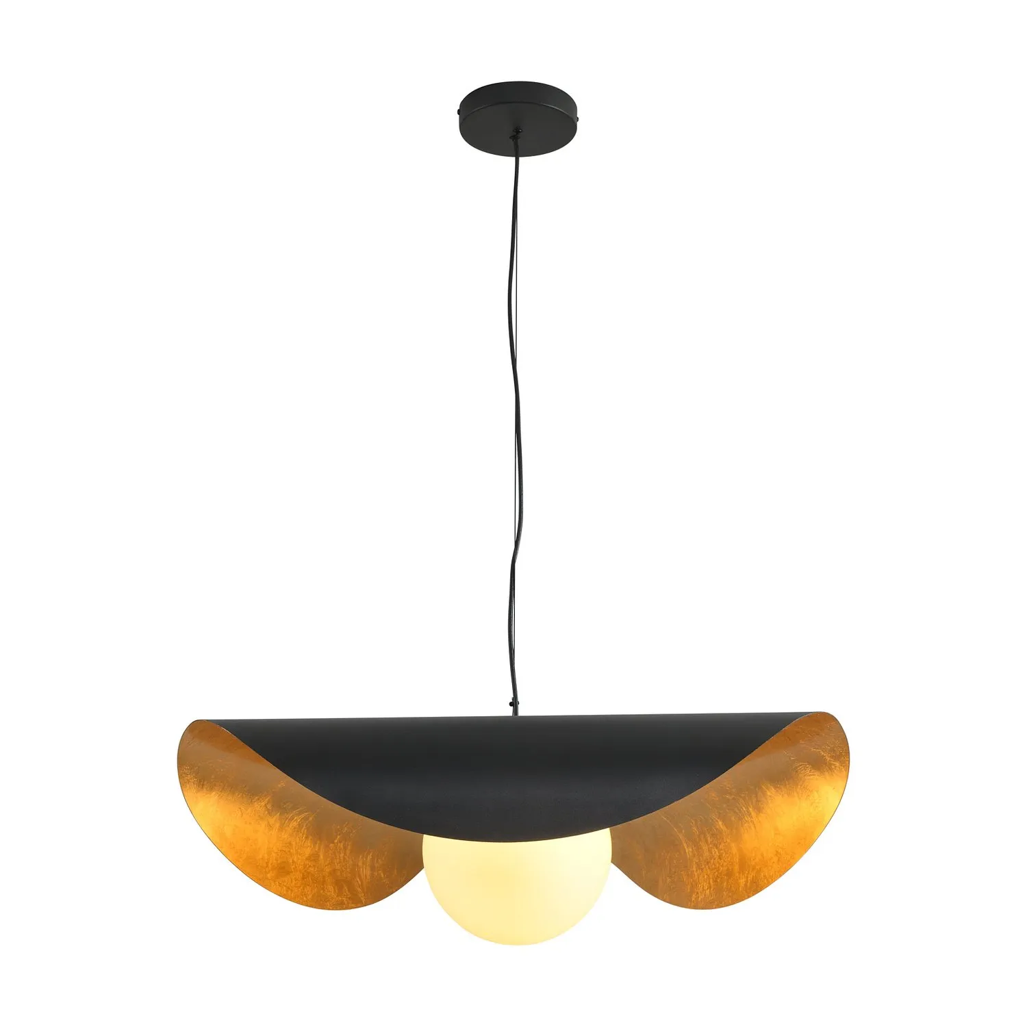 Lampa wisząca ENZO 60 cm - czarno złota