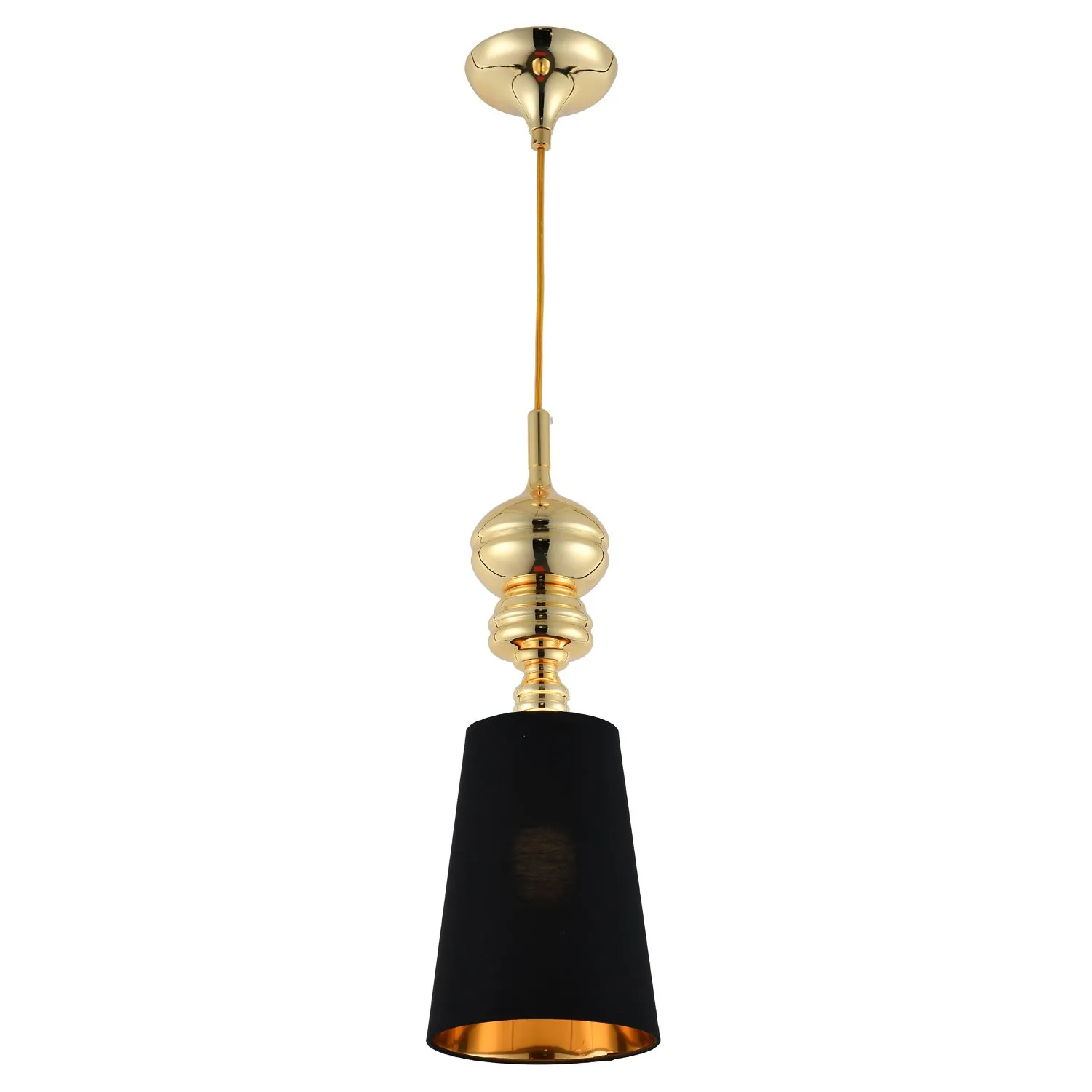 Lampa wisząca QUEEN-1 złoto czarna 18 cm - obrazek 2