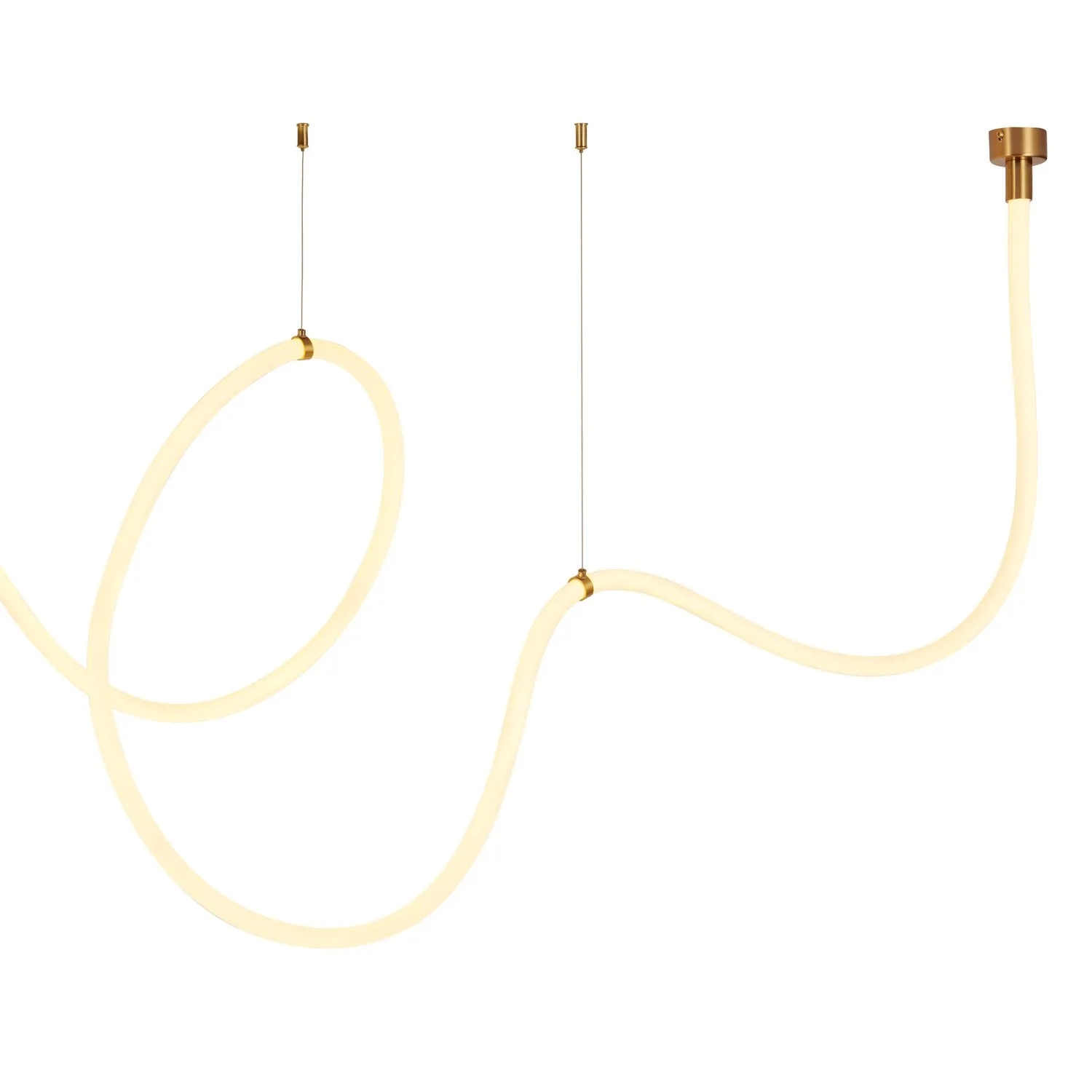Lampa wisząca SNAKE LED wąż ledowy złota 500 cm - obrazek 10