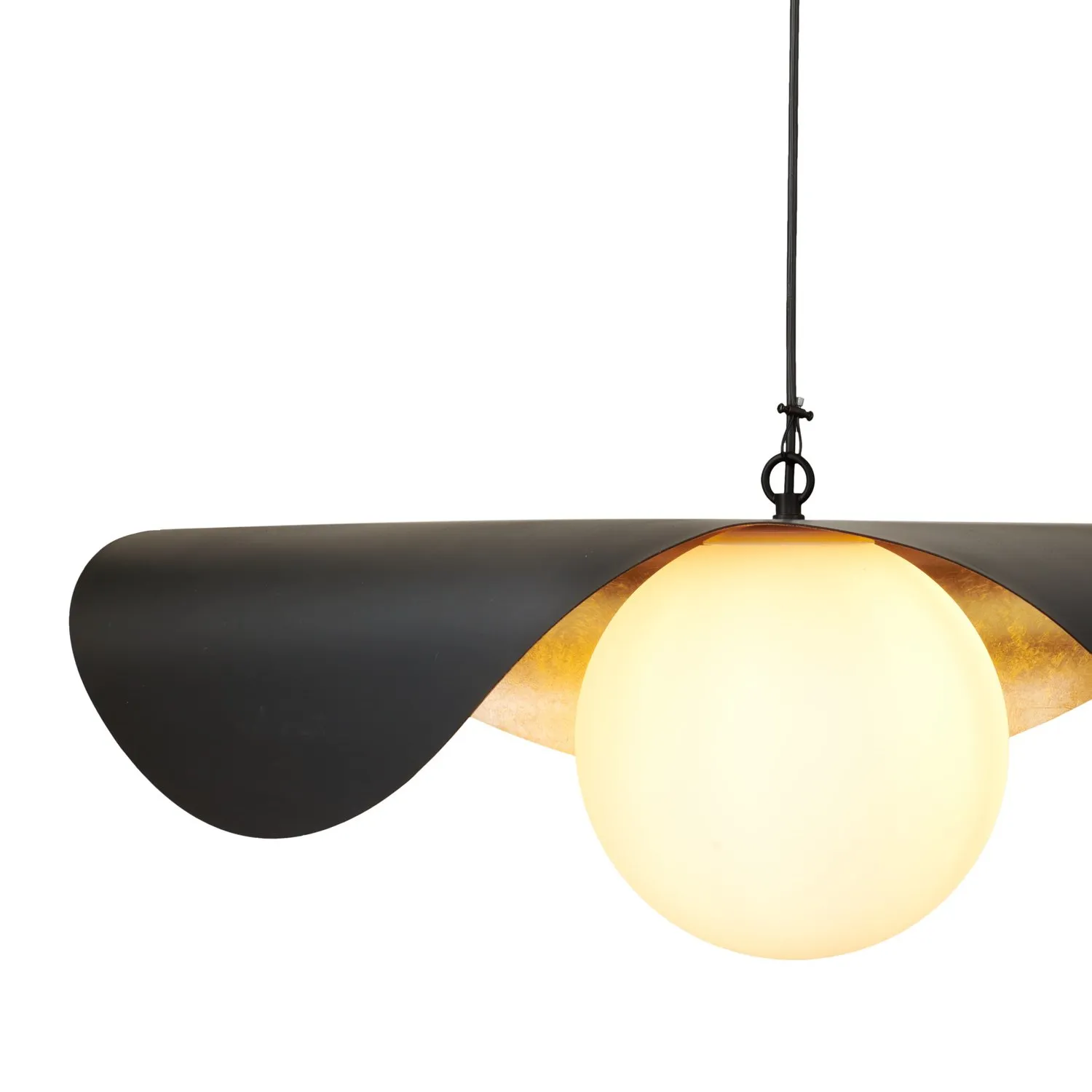 Lampa wisząca ENZO 80 cm - czarno złota - obrazek 4