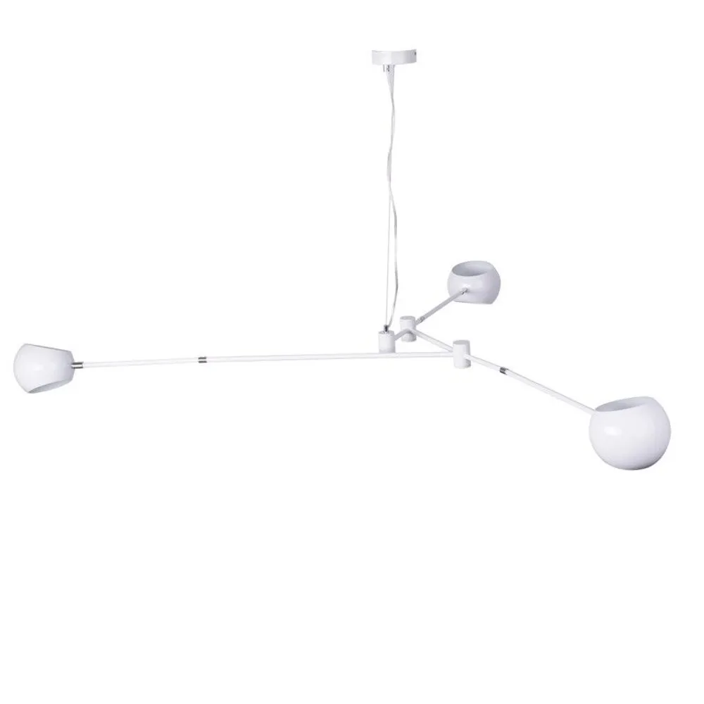 Lampa wisząca ASTRONOMY-3, 175 cm - biała