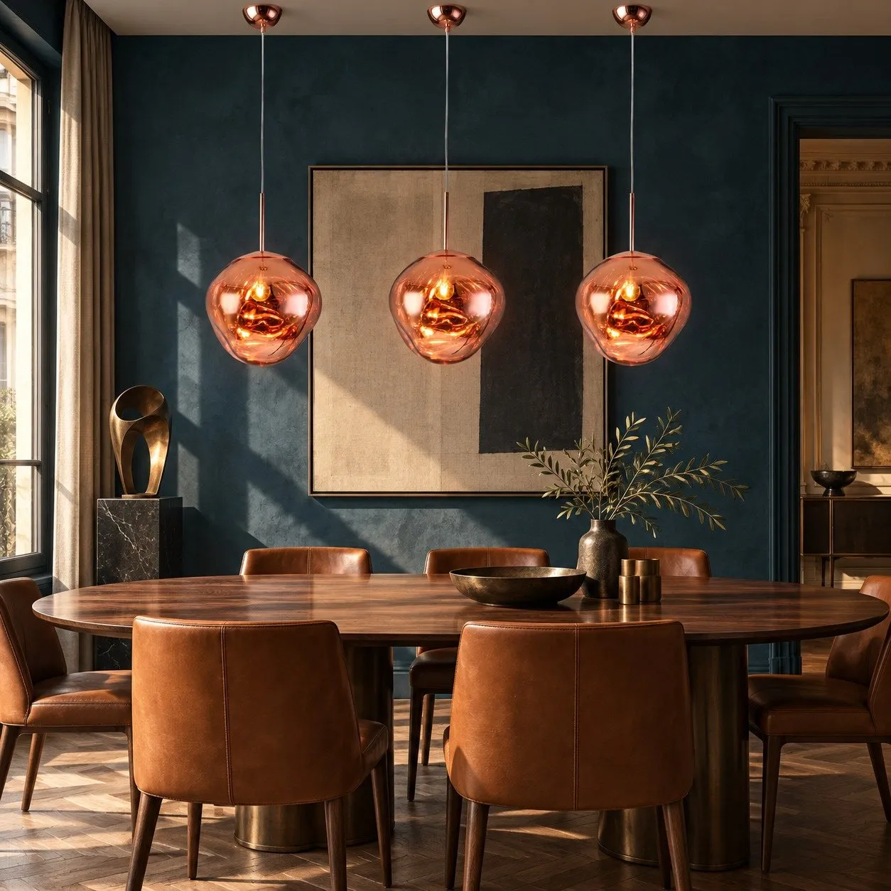 Lampa wisząca GLAM L miedziana 38 cm - obrazek 2