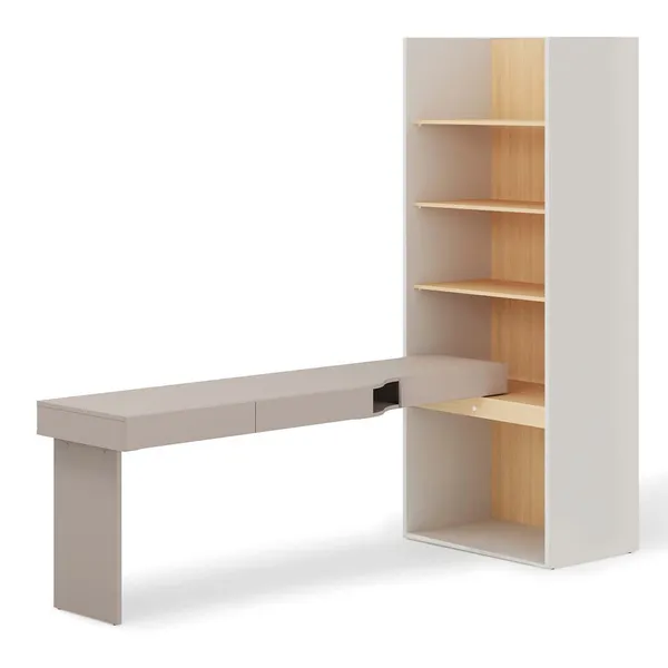 Meble młodzieżowe WOOW SET 10L szampański / dąb vincenza / clay grey