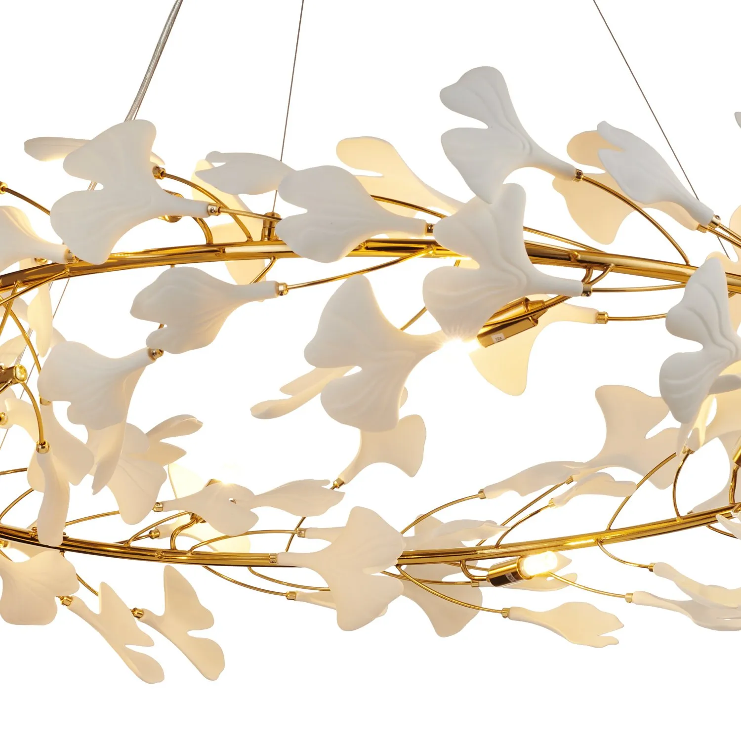 Lampa wisząca BOTANIKA 100 cm - złota, G9, regulowana, designerska - obrazek 6