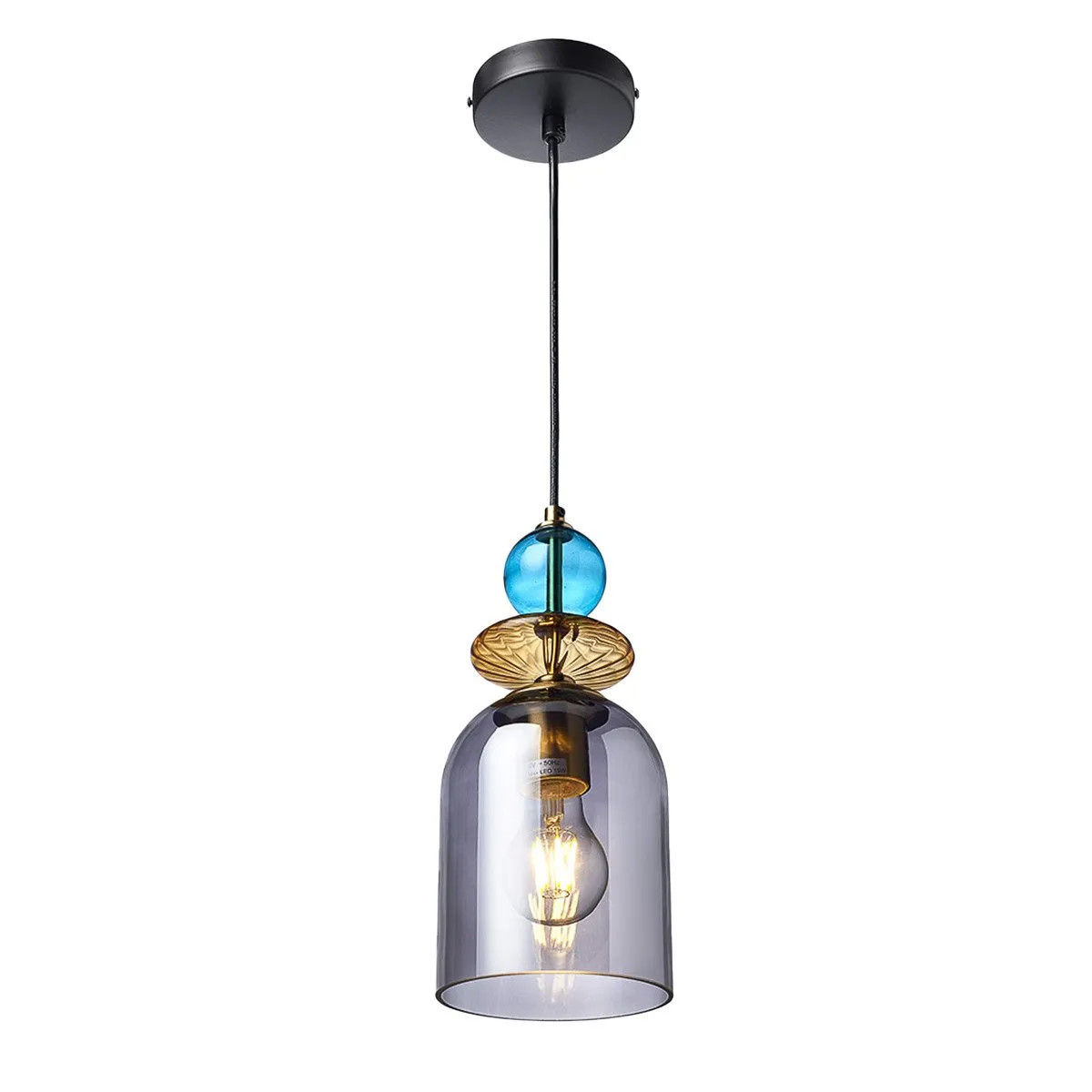 Lampa wisząca Tropea dymna 1xE27