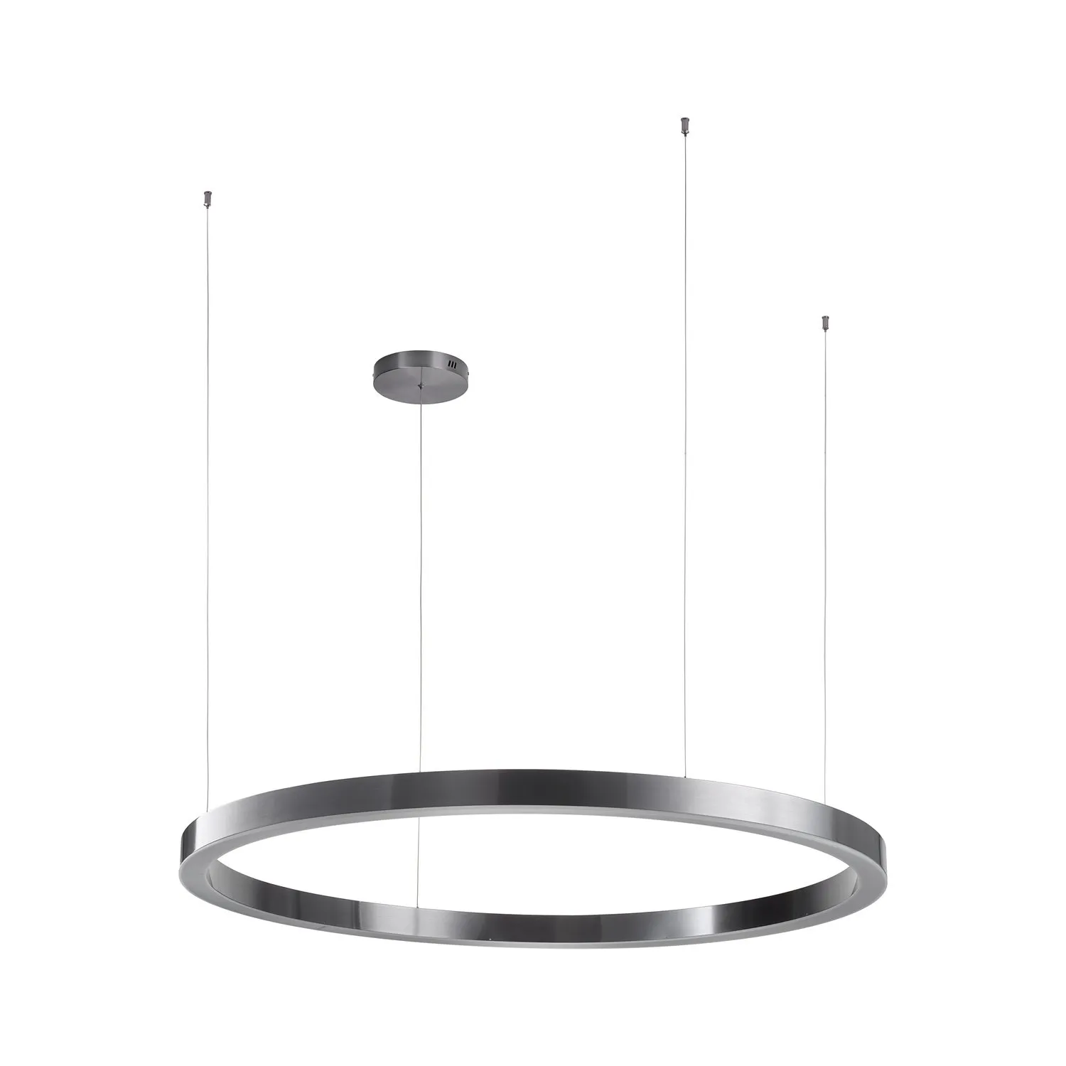 Lampa wisząca CIRCLE 120 cm - LED, ring tytan szczotkowany