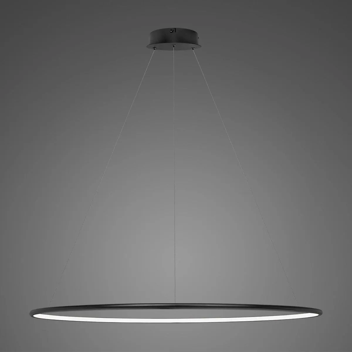 Lampa wisząca Ledowe Okręgi No.1 120cm 2700k czarna ściemnialna